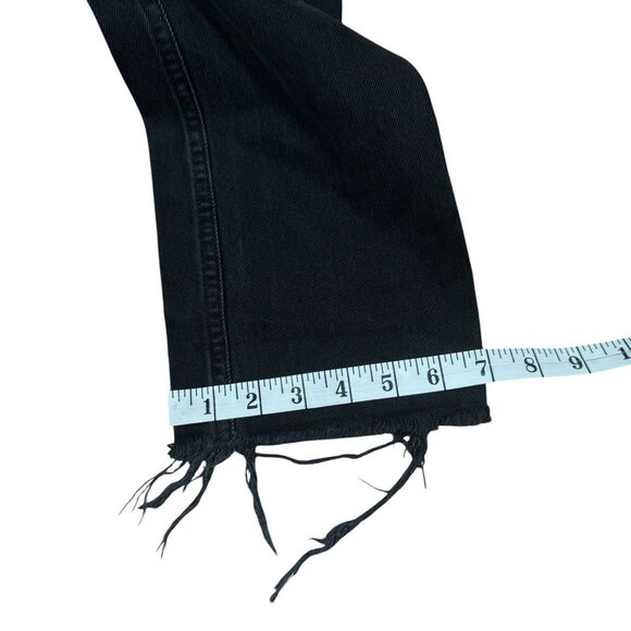 AGOLDE Cherie High Rise Straight Leg Jeans Distortion Black Women's Size 25 - Picture 12 of 15
